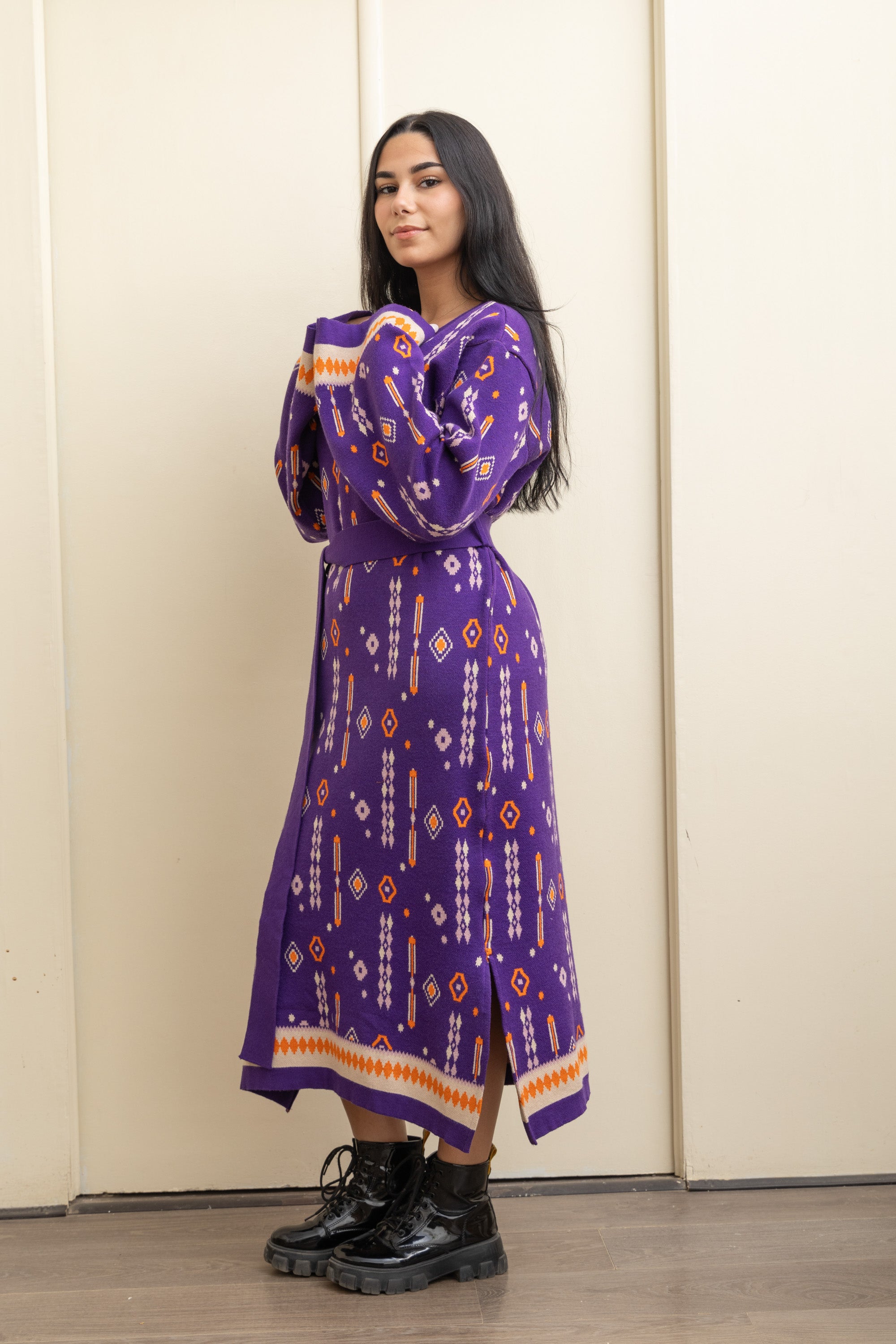 Image of Purple Effortless Knit Maxi Dress – Style with Every Step